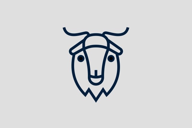 Schwarzes Symbol einer Ziege für Cashmere.