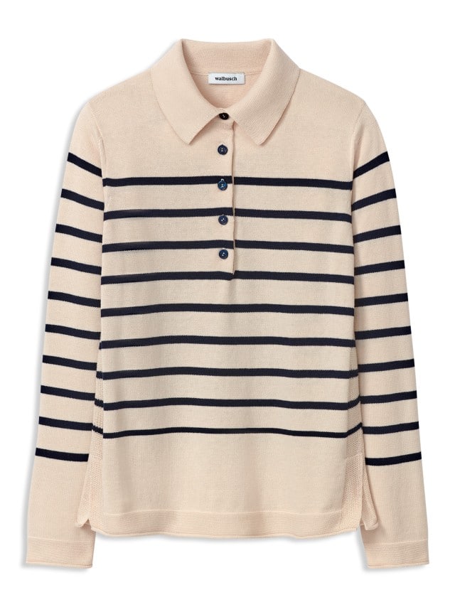 Abbildung Polo-Pullover mit Seide Abbildung Polo-Pullover mit Seide