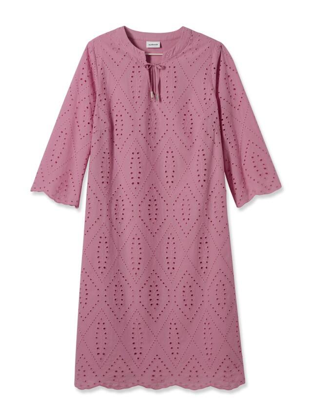Kleid mit Lochstickerei aus reiner Baumwolle in der Farbe Nelke