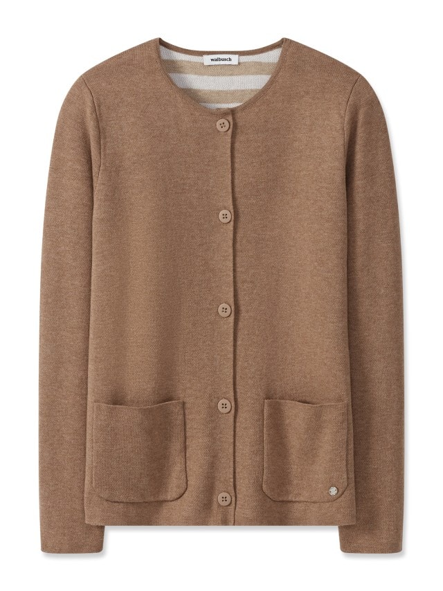 Abbildung Doubleface Strickjacke in der Farbe Praline