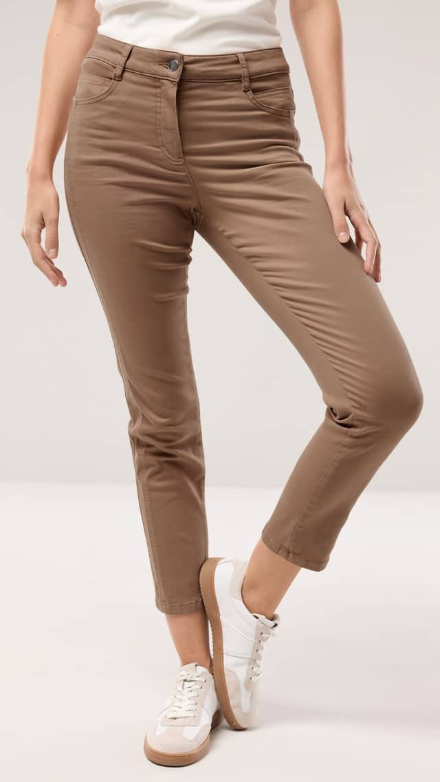 Abbildung 7/8-Baumwollhose Figurwunder in Praline
