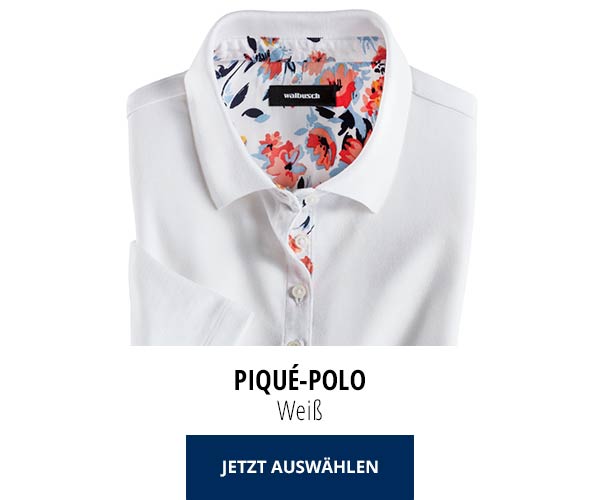 Piqué-Polo Sommer-Cotton Weiß | Walbusch