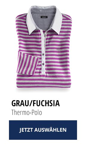 Jetzt testen: 2 Thermo-Polos nur € 79,90: Grau/ Fuchsia | Walbusch