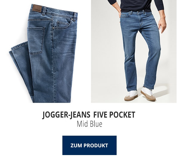 Jogger-Jeans - Mid Blue | Walbusch