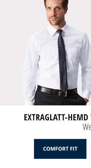Extraglatt-Hemd Walbusch-Kragen Comfort Fit - Weiß | Walbusch