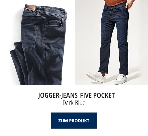 Jogger Jeans Five-Pocket - Dark Blue | Walbusch