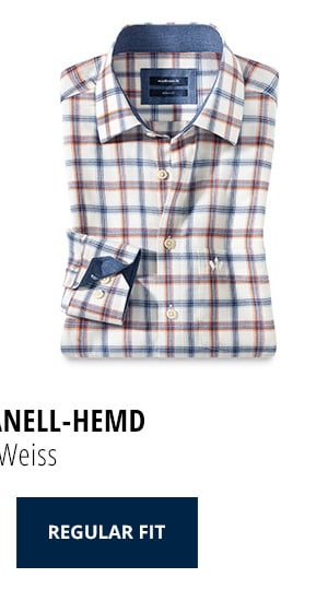 Thermoflanell-Hemd, Regular Fit - Karo Weiß | Walbusch