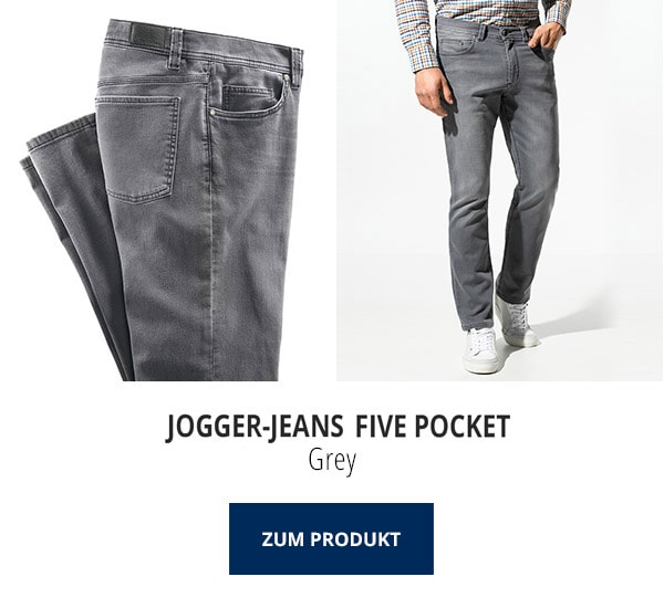Jogger Jeans Five-Pocket - Grey | Walbusch