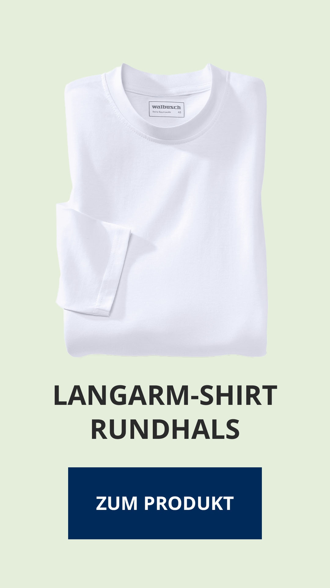 Langarm-Shirt Rundhalsausschnitt | Walbusch