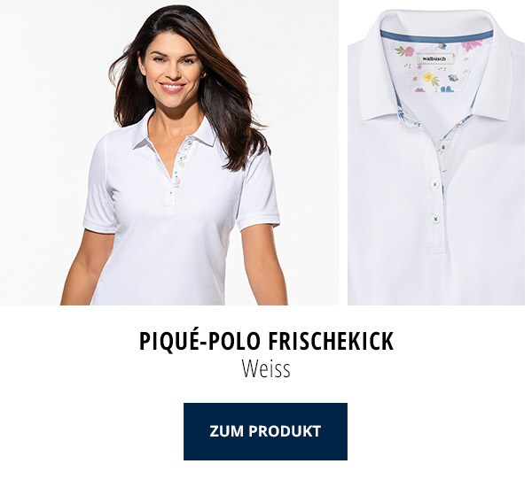 Piqué-Polo Frischekick - Weiß | Walbusch