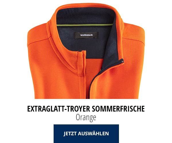 Extraglatt-Troyer Sommerfrische Orange | Walbusch