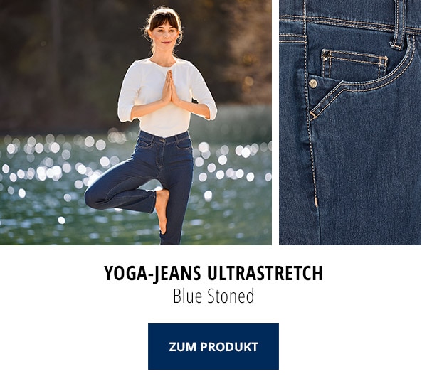 Yoga-Jeans Ultrastretch Blue Stoned | Walbusch