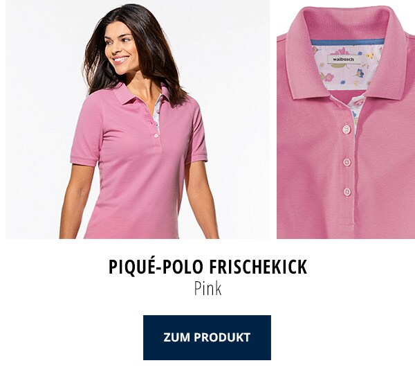 Piqué-Polo Frischekick - Pink | Walbusch