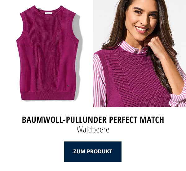 Baumwoll-Pullunder Perfect Match Waldbeere | Walbusch