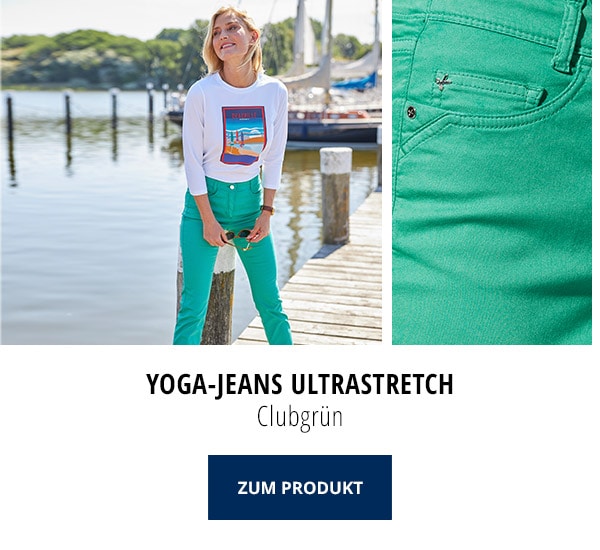 Yoga-Jeans Ultrastretch Clubgrün | Walbusch 