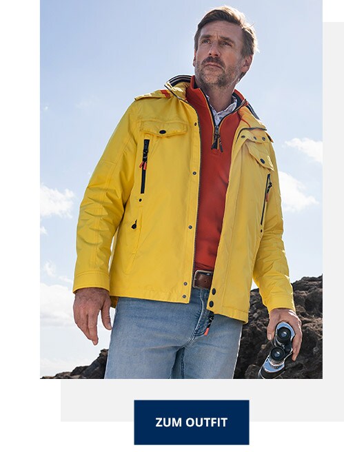 Outfit Aquastop Kapuzenjacke Passat Gelb | Walbusch