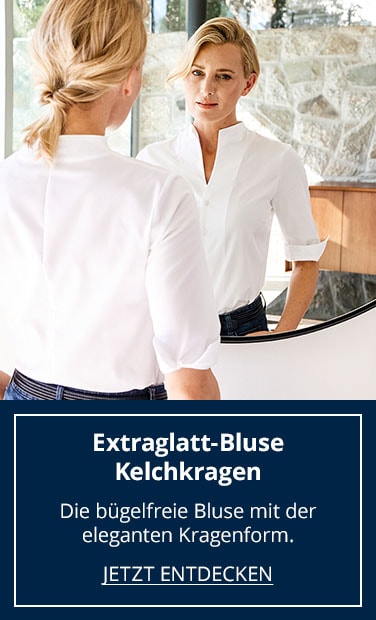 Kult Artikel Extraglatt-Bluse Kelchkragen | Walbusch
