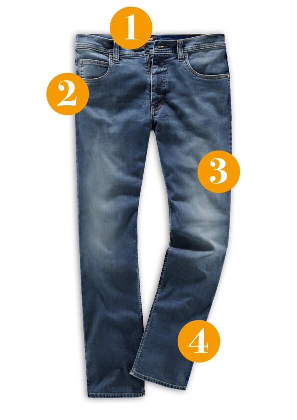 Husky-Jeans mit Nummerierung