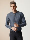 Stehkragen Denim-Shirt Stehkragen Denim-Shirt