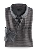 Langarm-Polo Herringbone Langarm-Polo Herringbone