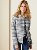 Baumwoll Blazer Ikatmuster Baumwoll Blazer Ikatmuster