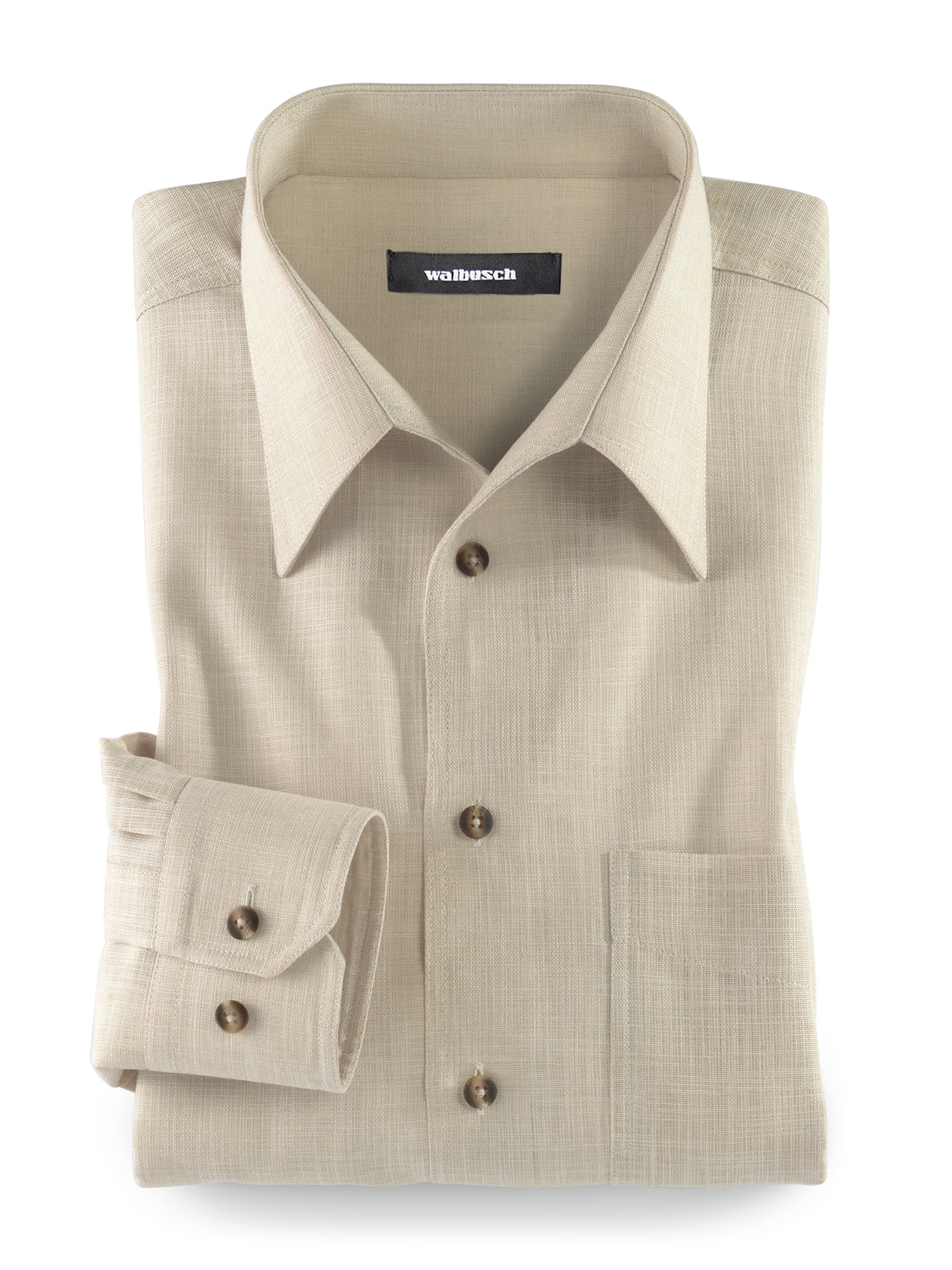 Freizeit-Hemd Reiseleinen Beige