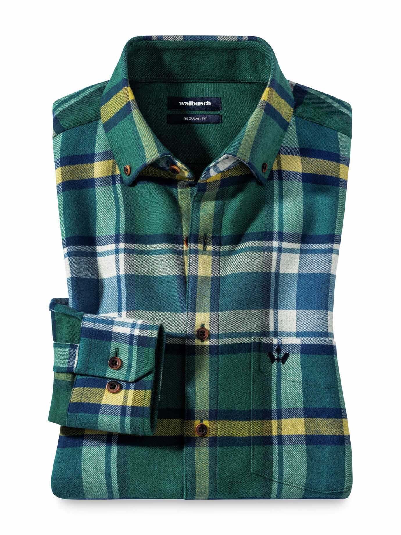 Doppelflanell Hemd Karo Multi