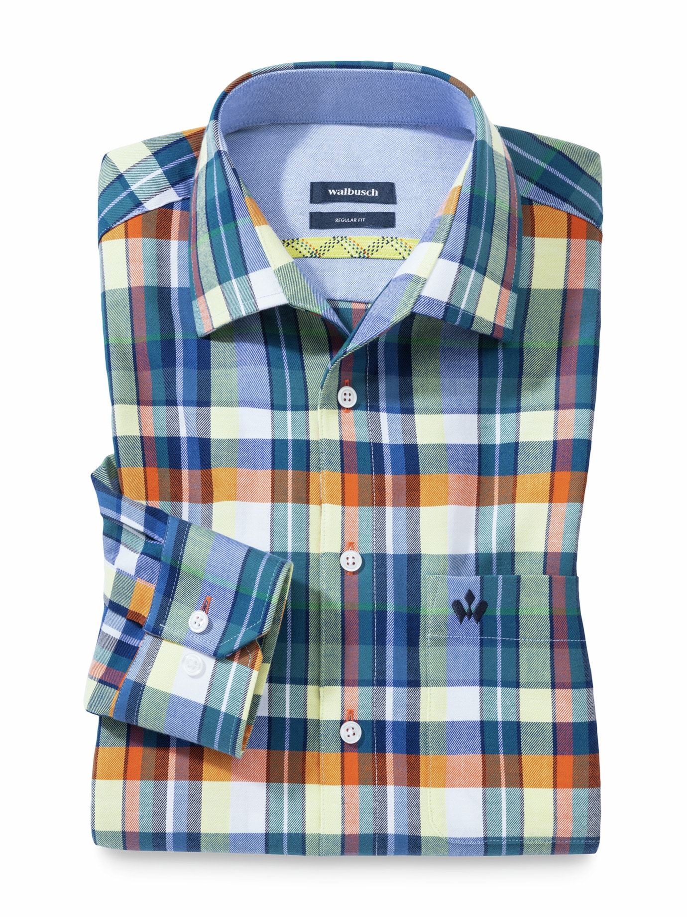 Hochleistungs-Flanell Hemd Karo Citrus