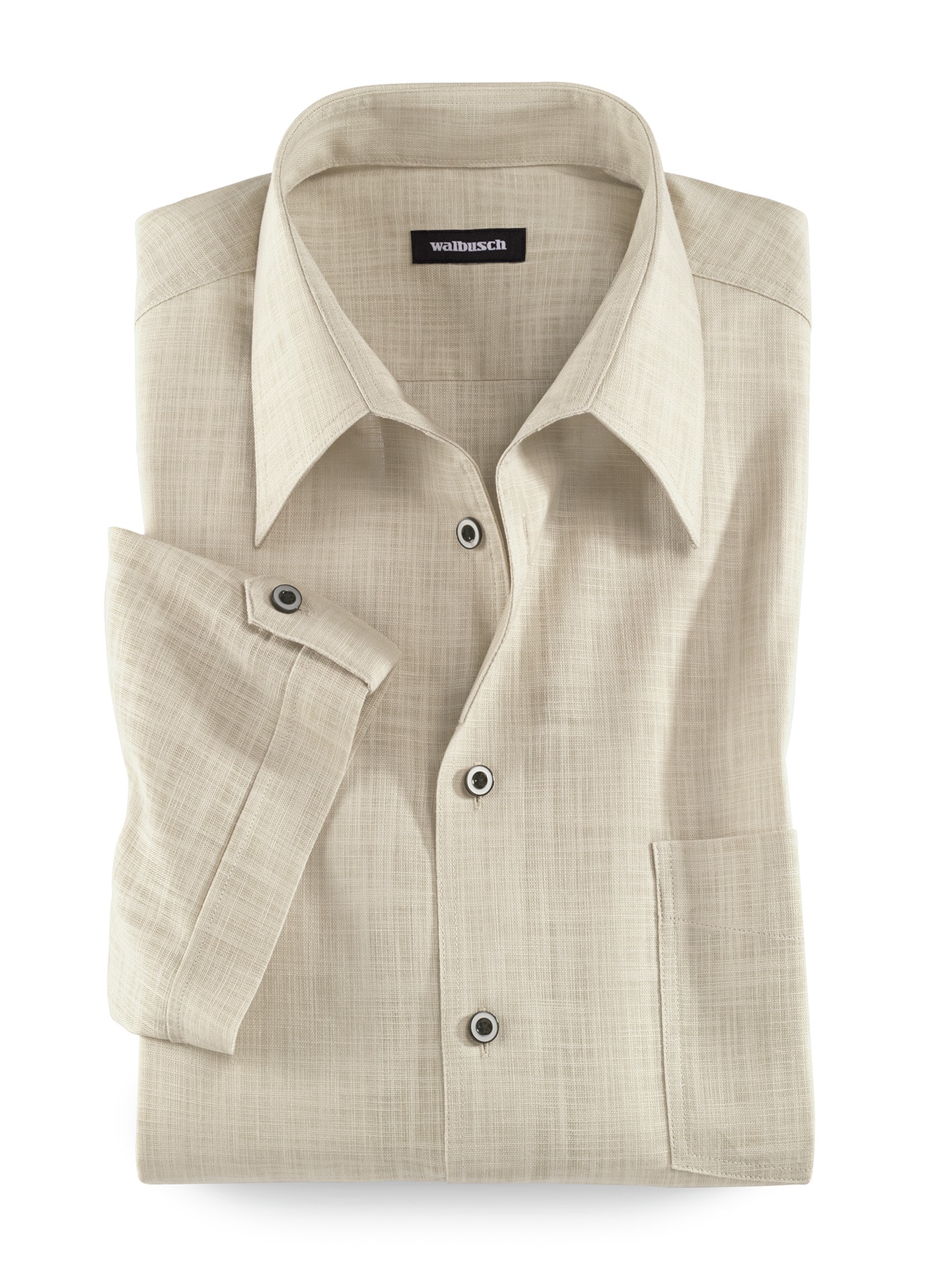 Freizeit-Hemd Reiseleinen Beige