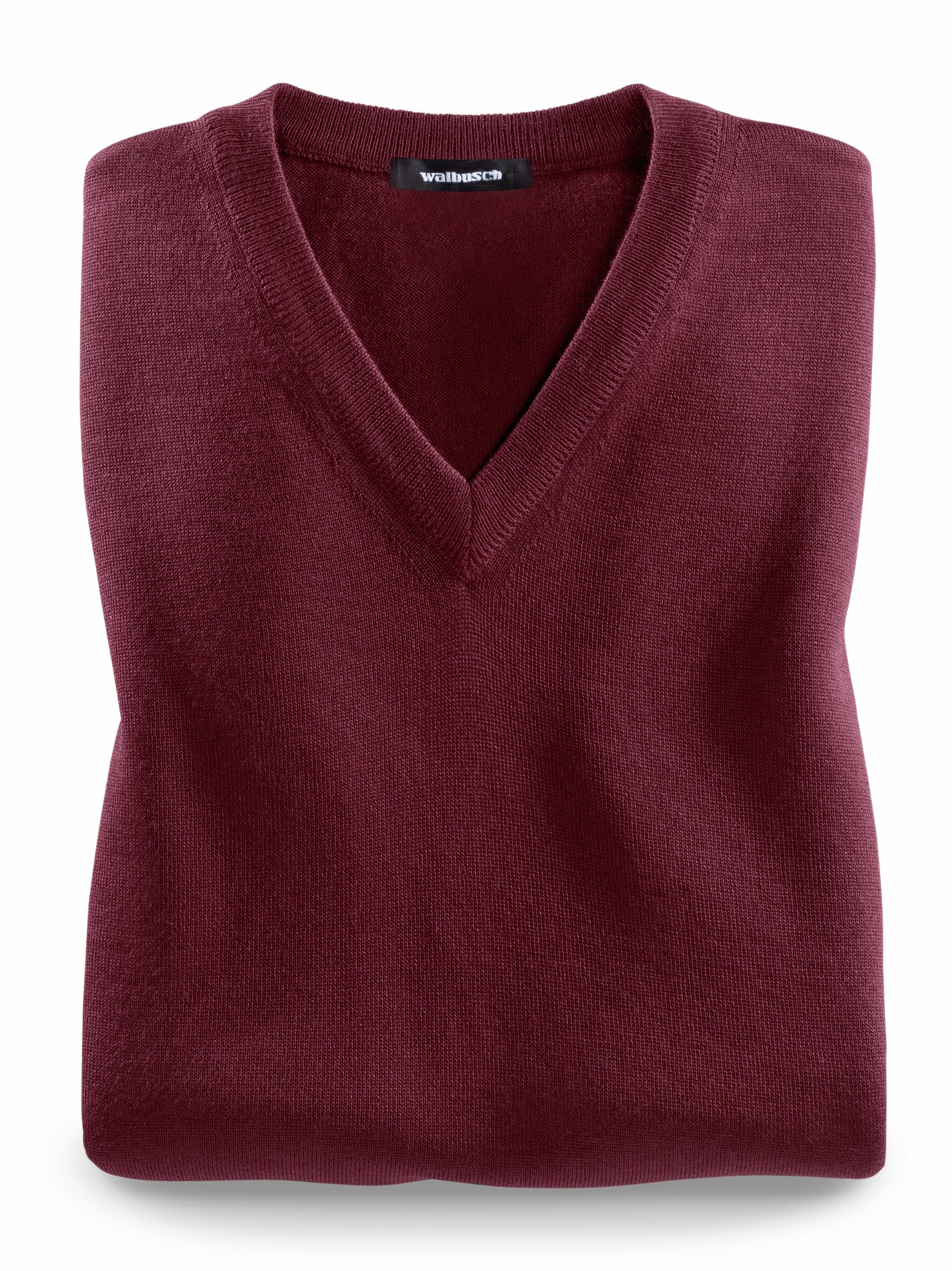 Merino-Mix V-Pullunder Bordeaux