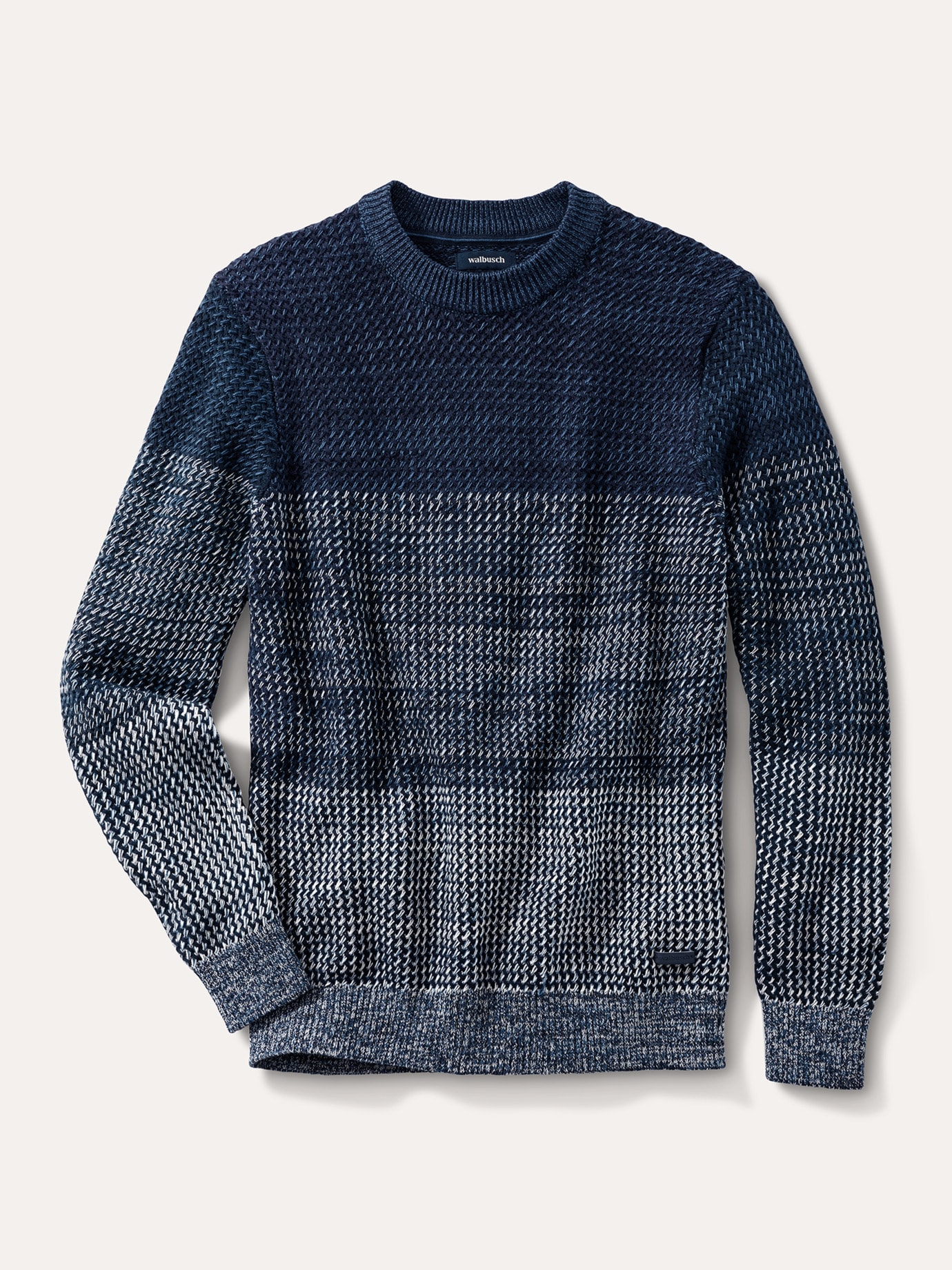 Effekt-Pullover Blau