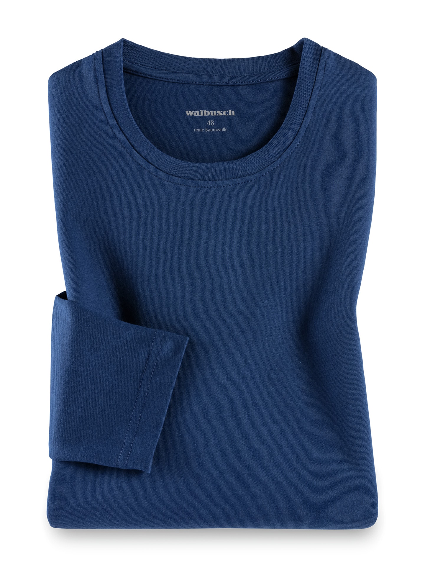 Langarm-Shirt Rundhalsausschnitt Blau