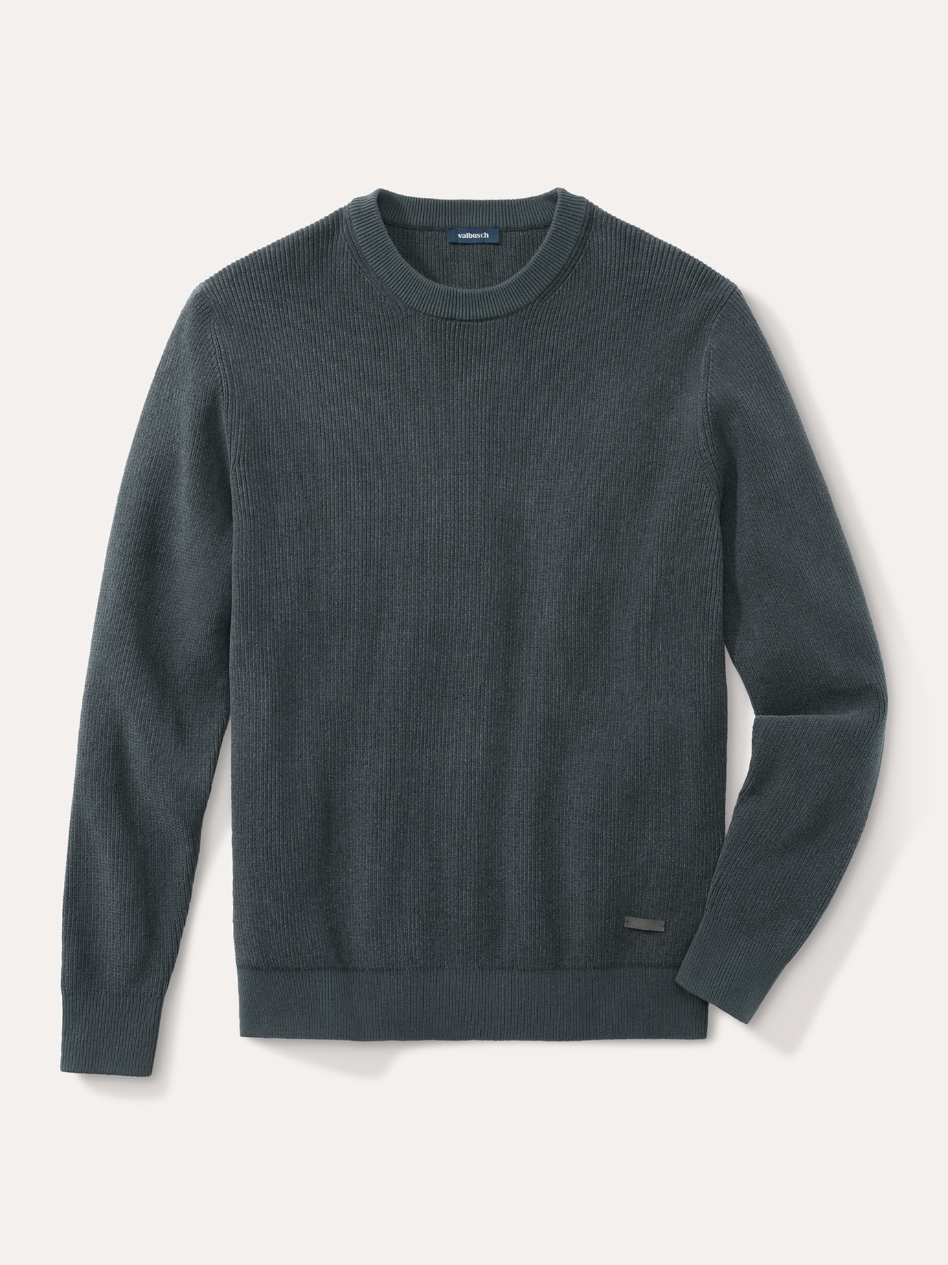 Komfort Ripp-Pullover Anthrazit