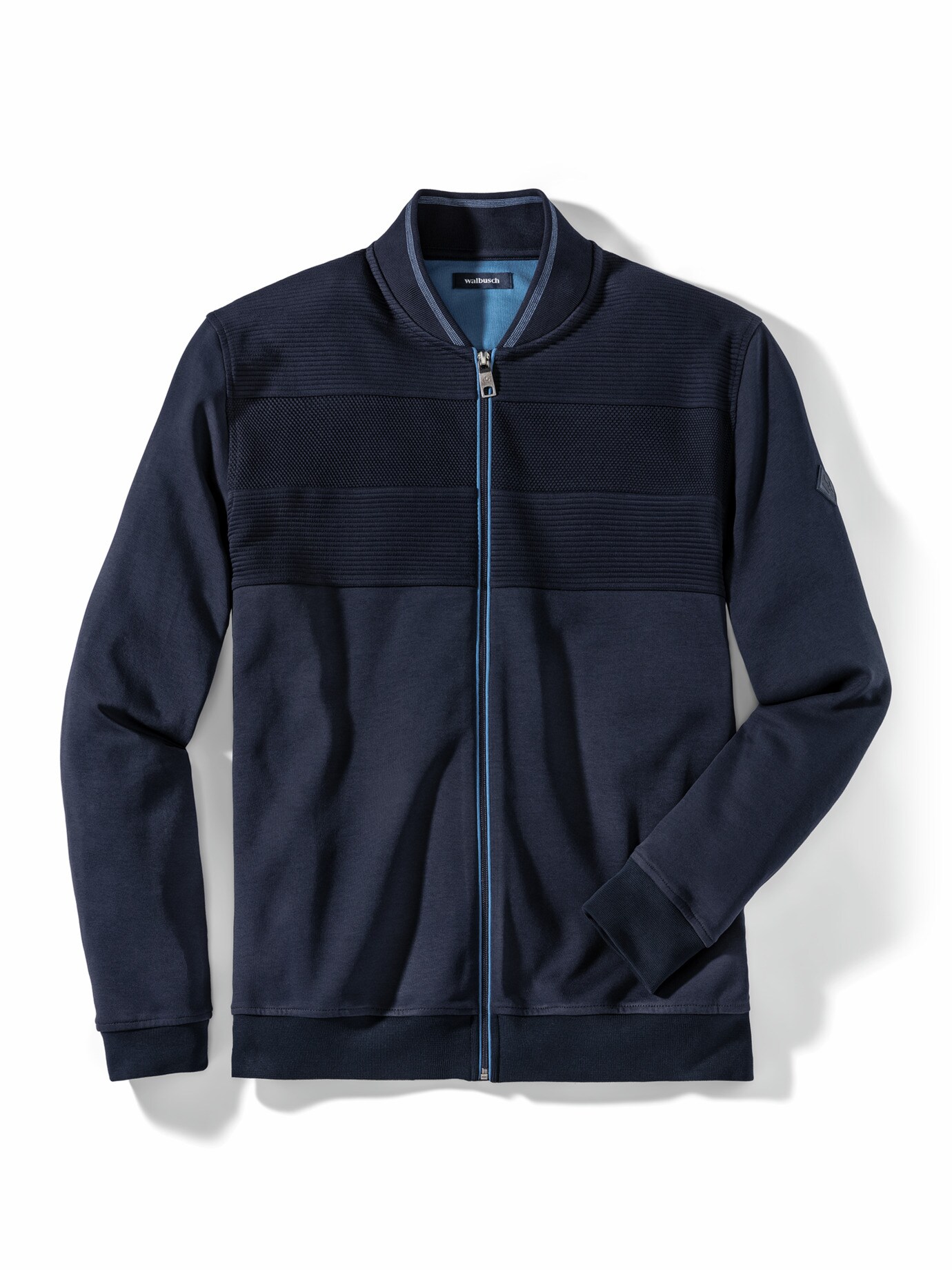 Extraglatt Struktur-Jacke Marine
