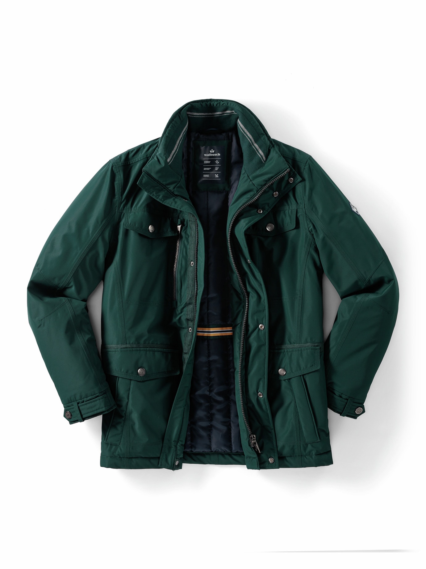 Aquastop Langjacke Piniengrün