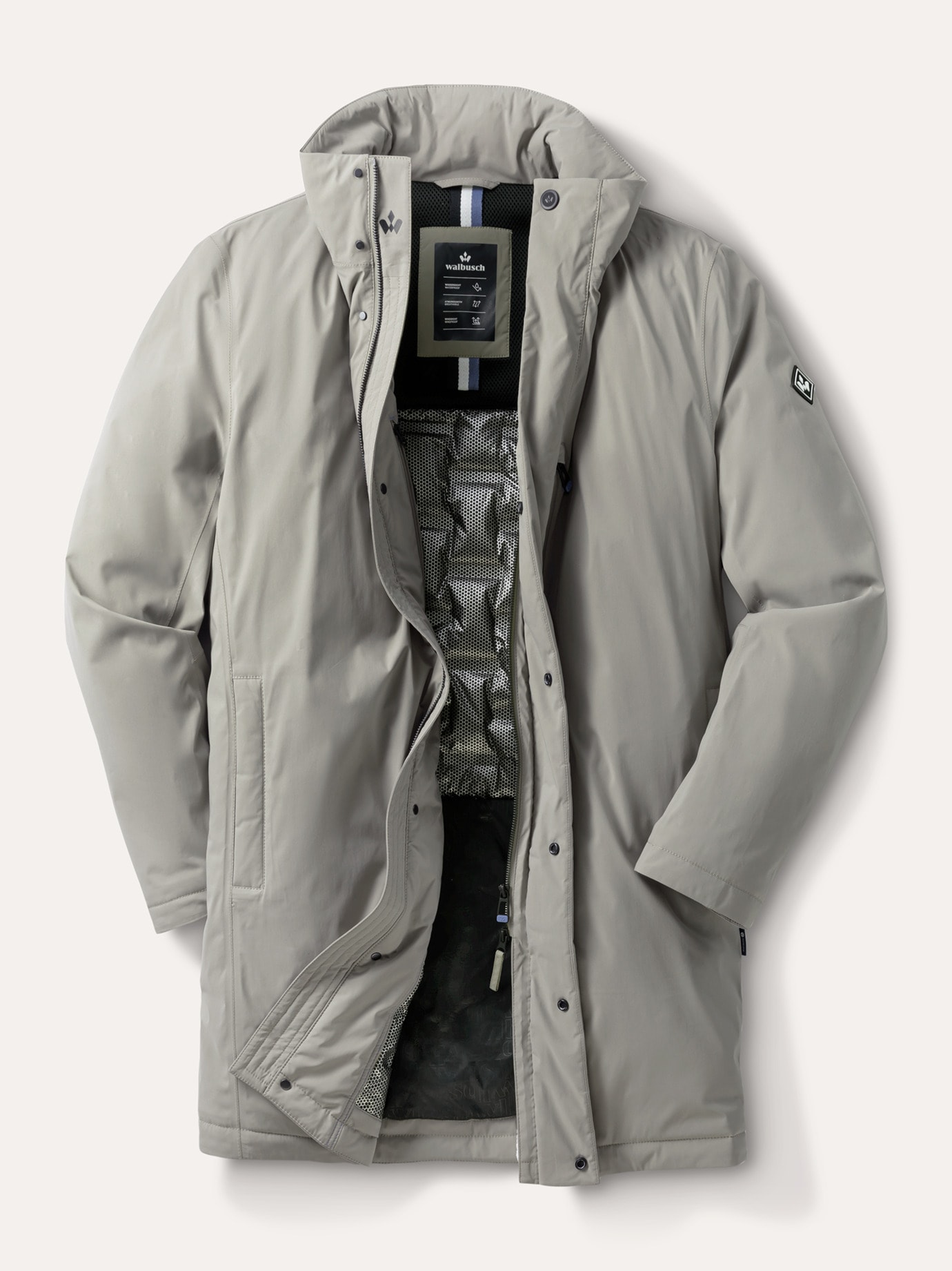 Aquastop Daunen Hybrid Jacke Beige