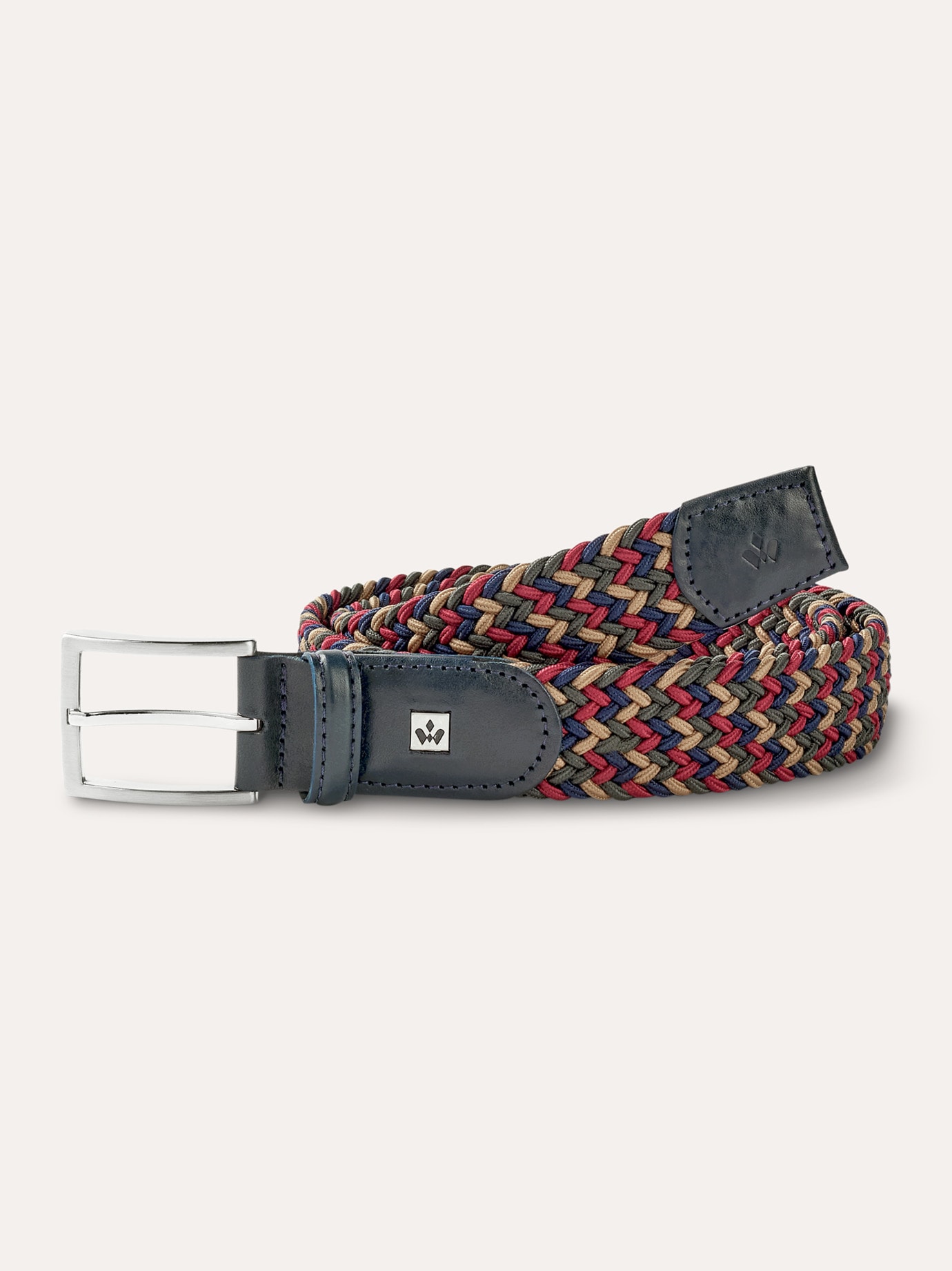 Flechtgürtel Multicolor Marine/Bordeaux