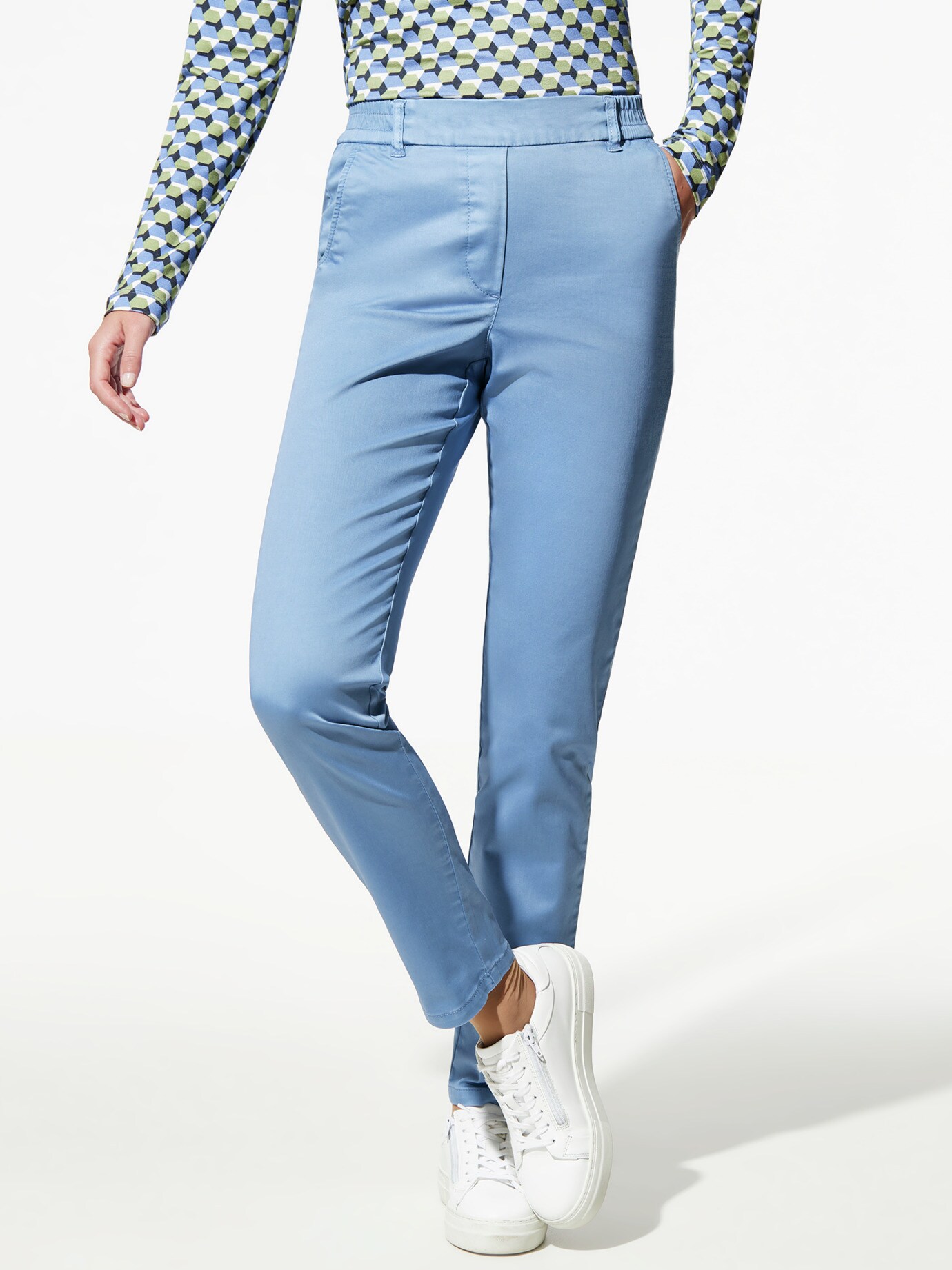 Thermo-Schlupfhose Softtouch Horizontblau