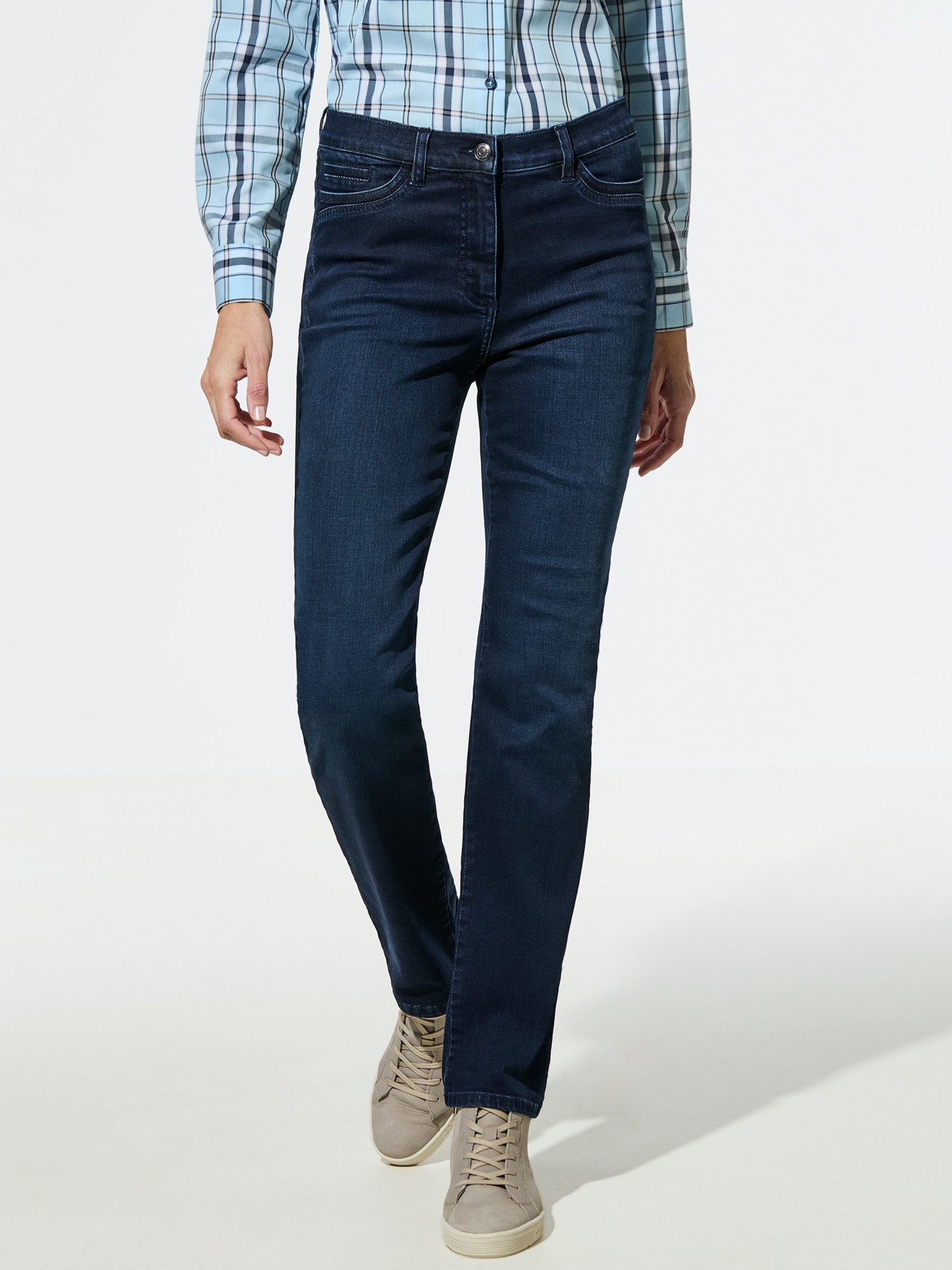 Five-Pocket-Jeans-Cosy-Stretch Dark Blue