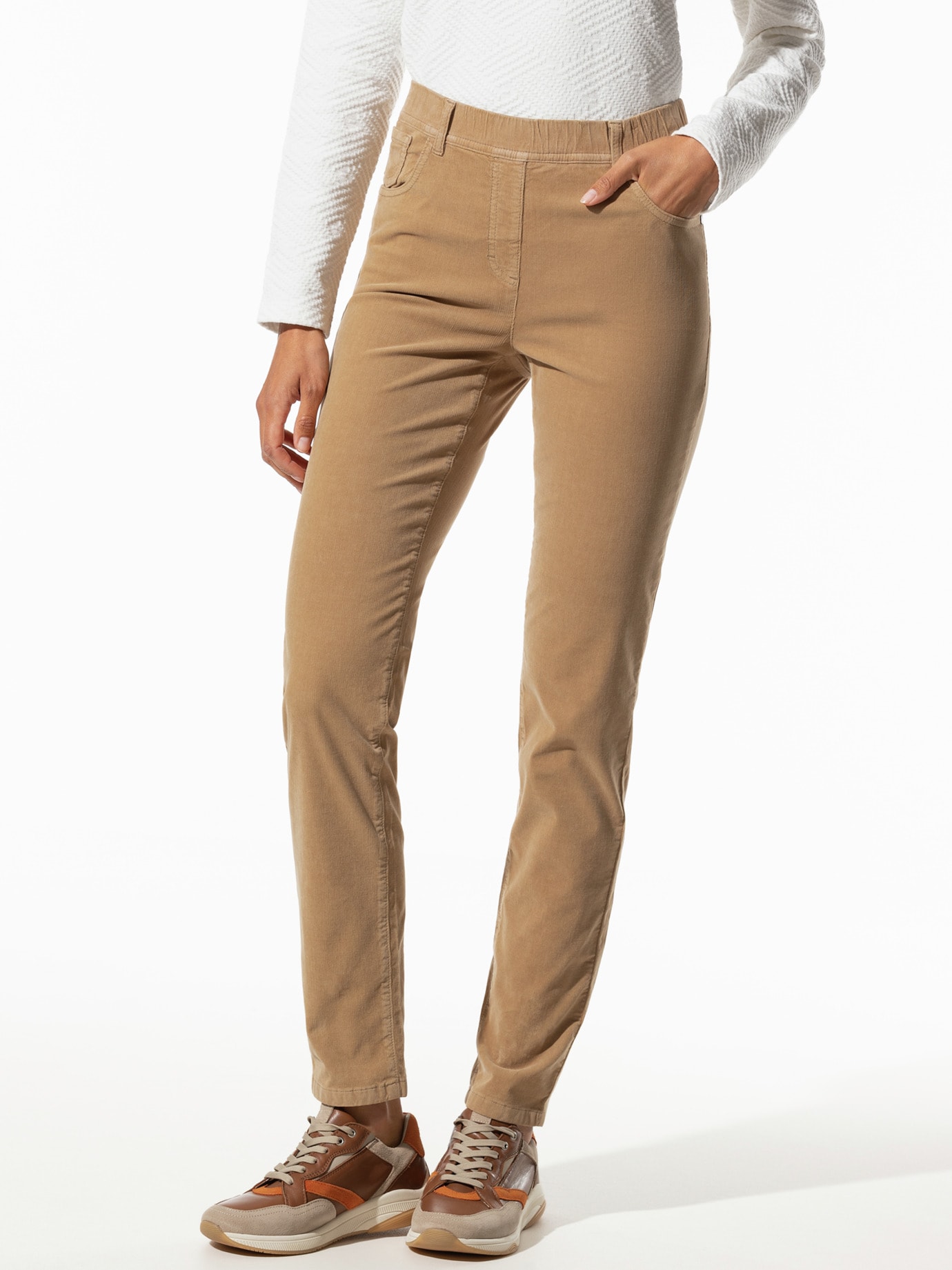 Feincord-Schlupfhose Caramel