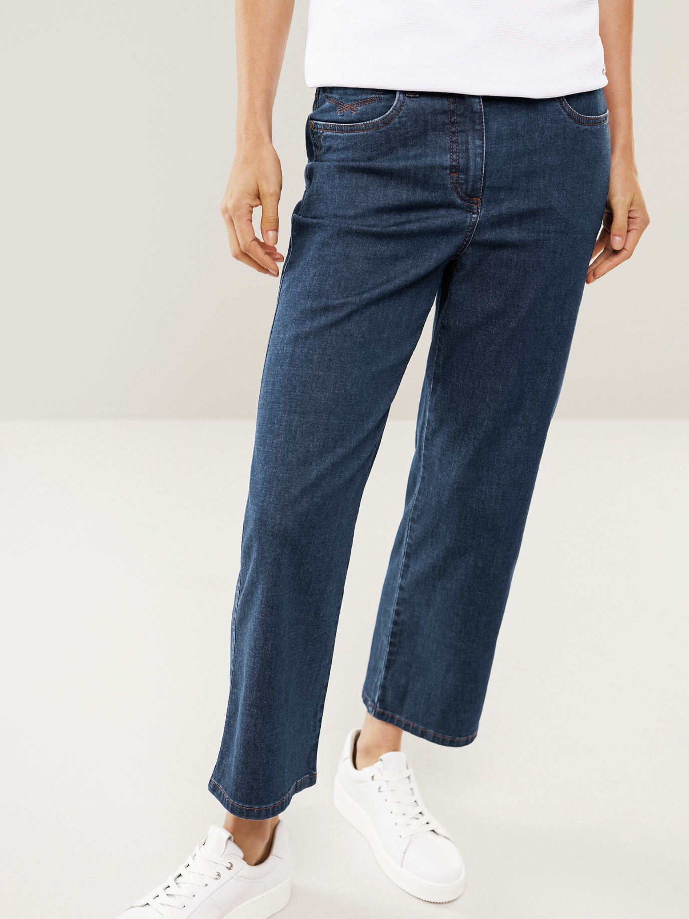 Light Denim Culotte Dark Blue