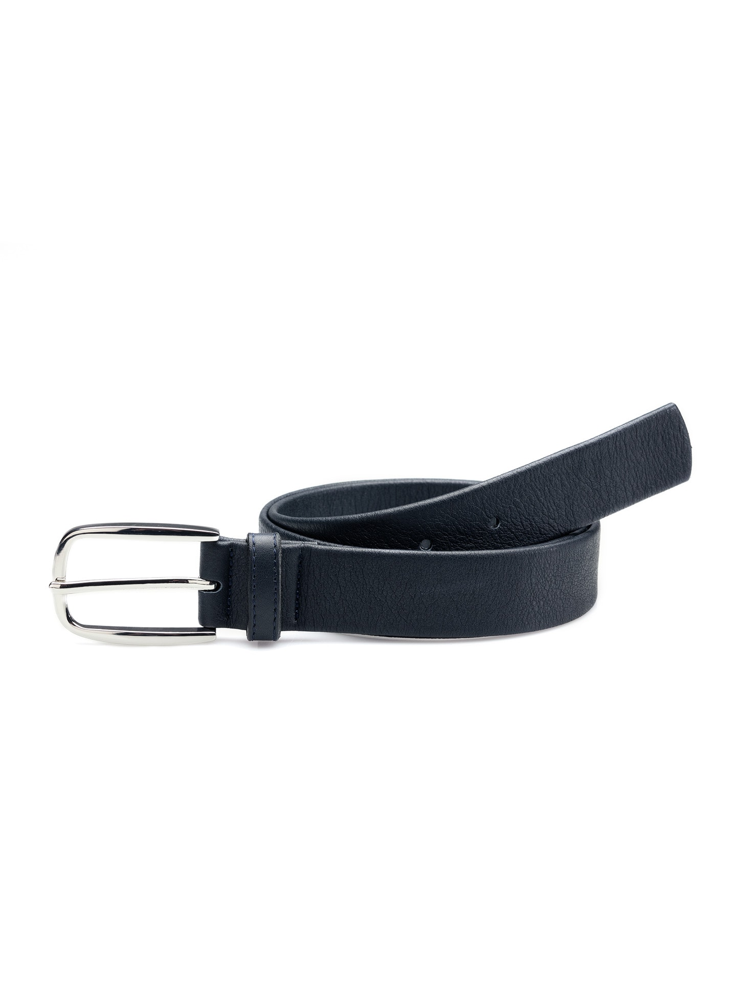 Leder-Dehngürtel Klassik Marine