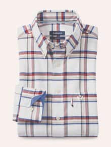 Premium Oxford-Hemd Karo Offwhite