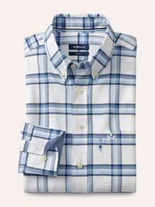 Premium Oxford-Hemd Karo Marine