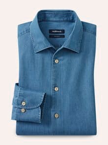 leichtes Jeans-Hemd Light Indigo