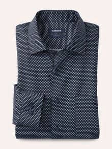 Extraglatt-Hemd Kent-Kragen Minimal Druck