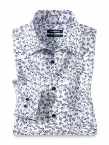 Extraglatt-Hemd Kent-Kragen Druck Blatt
