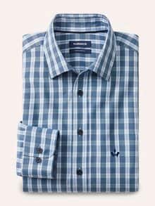 Hemd aus Royal-Oxford Karo Blau