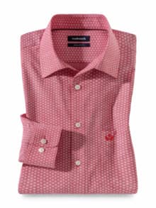 Aktiv-Hemd Tropical Druck Weiß