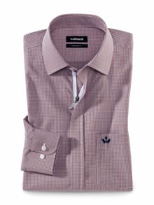 Extraglatt-Hemd Zip & Go Vichy Terra